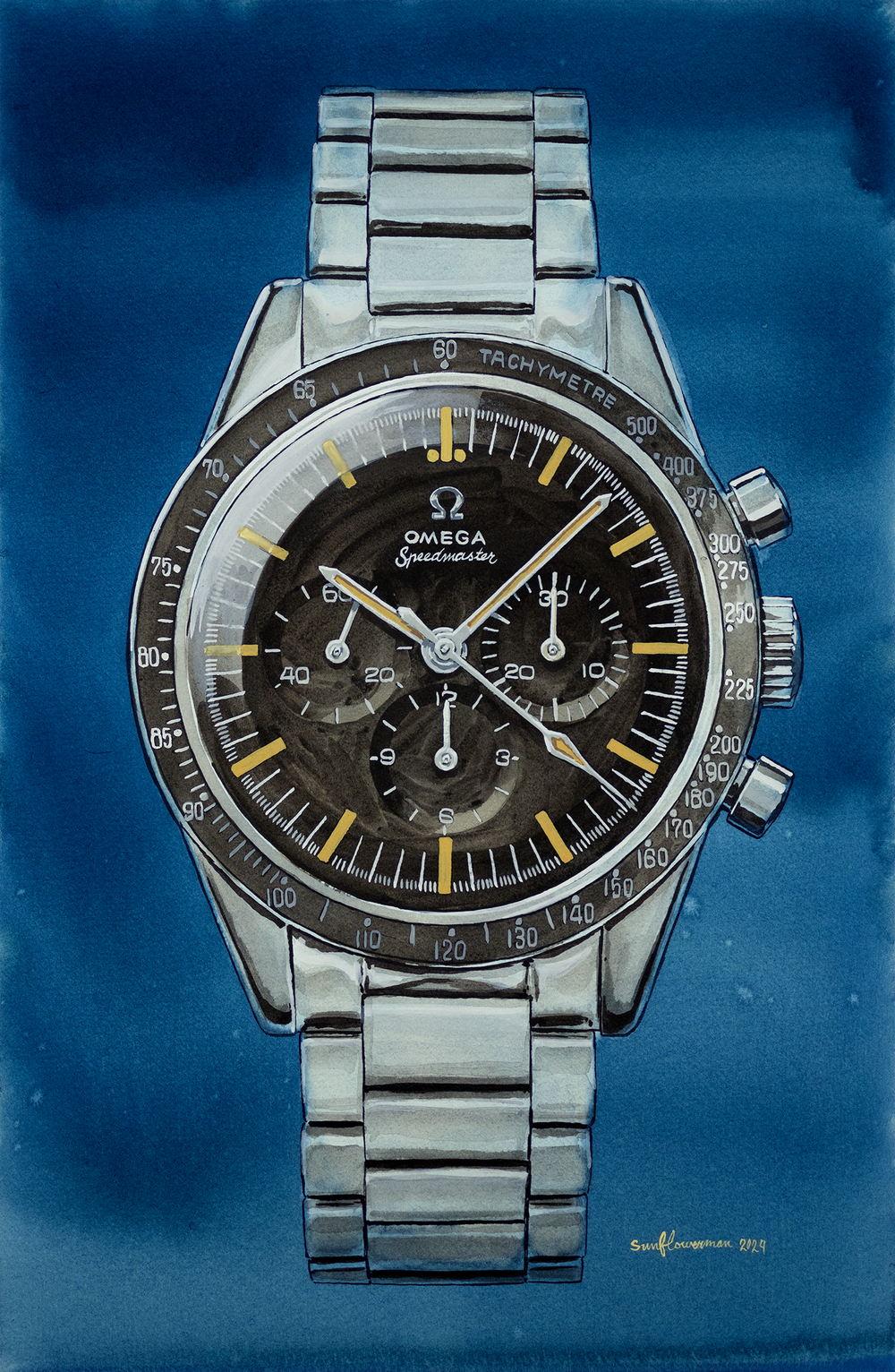 Omega Speedmaster 1005.003. The Ed White - Sauvage Painting